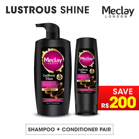 Meclay London Lustrous Shine Shampoo 660ml + Conditioner Pair Box