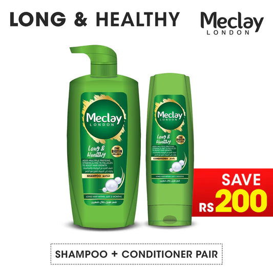 Meclay London Long & Healthy Shampoo 660ml + Conditioner Pair Box