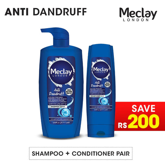 Meclay London Anti Dandruff Shampoo 660ml + Conditioner Pair Box