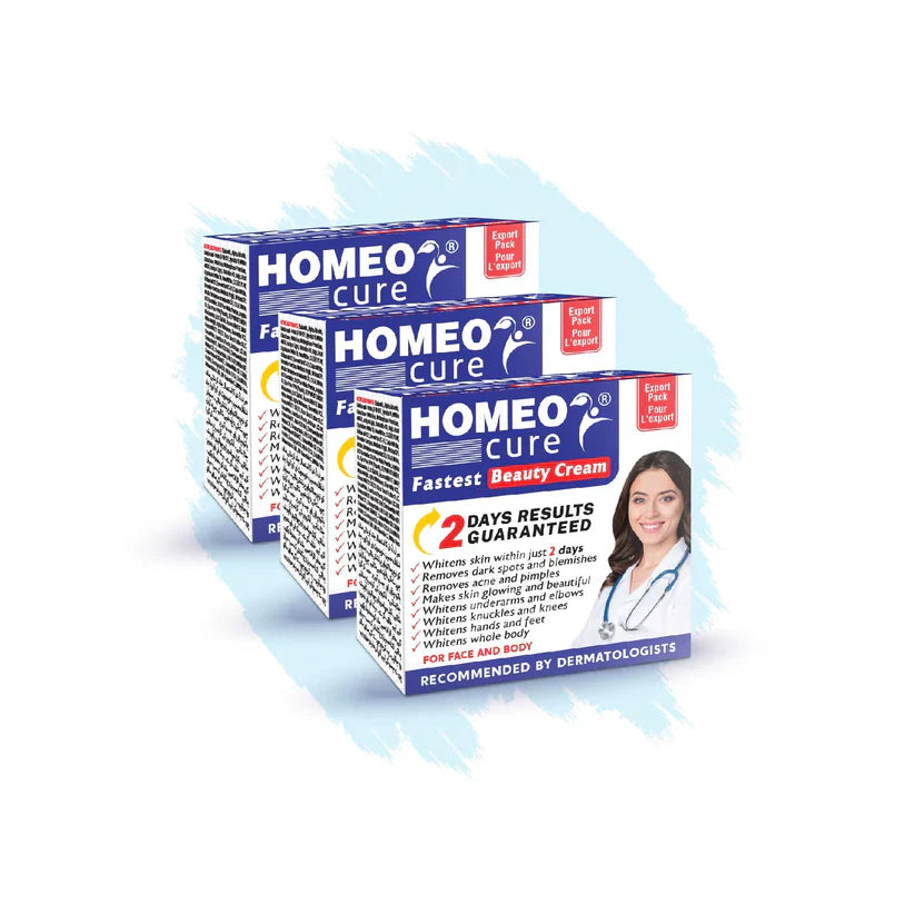 Pack Of 3 Homeo Cure Beauty Cream Highly Concentrated Fastest 2 Days Results Guaranteed